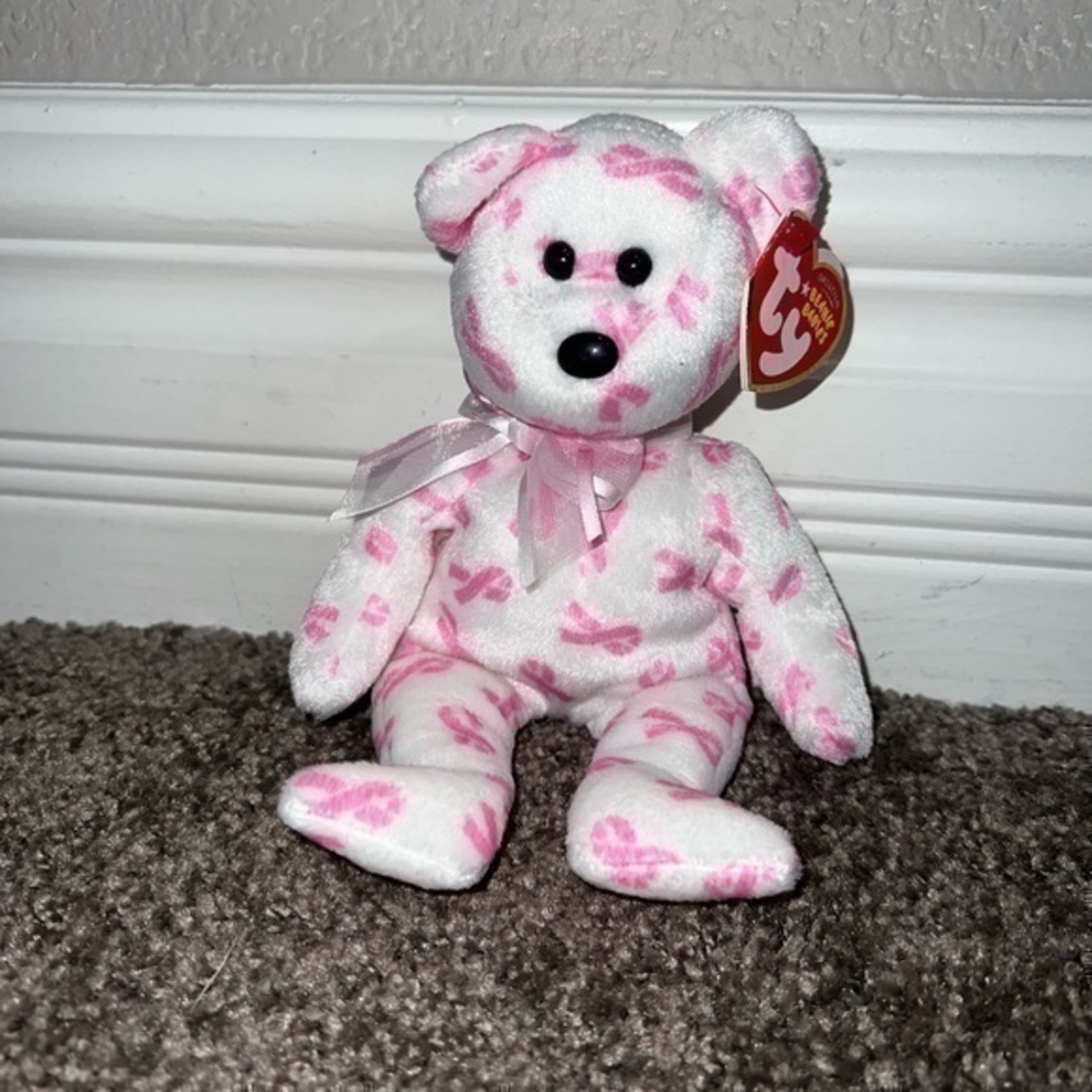 Ty “Giving” Original Beanie Babies Breast Cancer Bear 2007